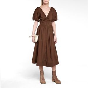 NWT Staud Puff Sleeve Midi Dress (Size 2)
